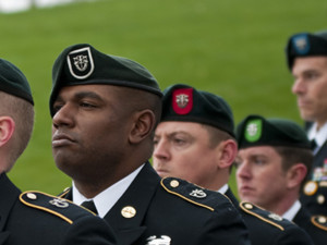 Green Beret soldiers from different branches